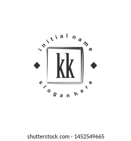 KK Initial beauty monogram logo vector