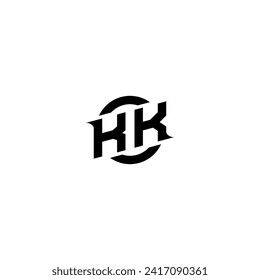 KK initial game logo, banner design for your e-sports or streaming team