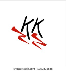 KK initial handwritten logo for identity