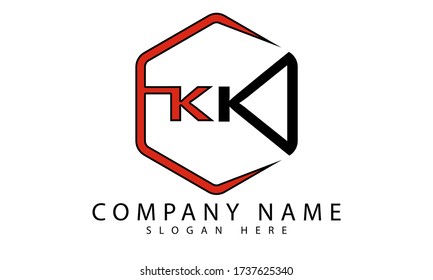 KK initial  Letter Logo Design Template Vector illustration.