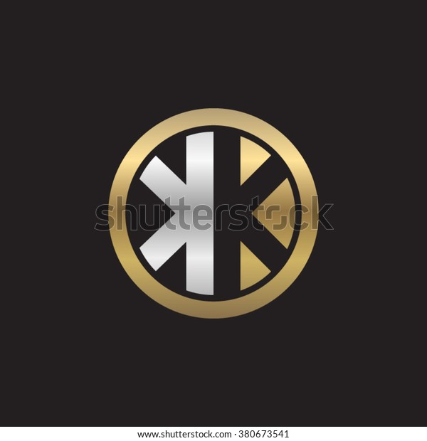 Kk Initial Letters Circle Elegant Logo Stock Vector (Royalty Free ...