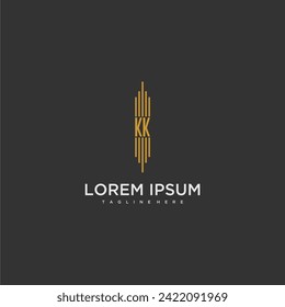 KK initial monogram business logo