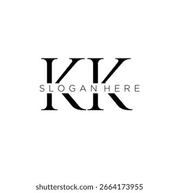 KK initial monogram logo with bussines style dsign
