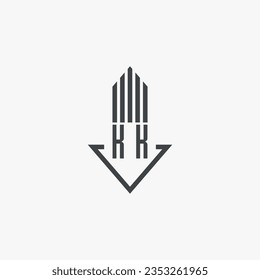 KK initials Real Estate Logo stock illustration. Logo vector