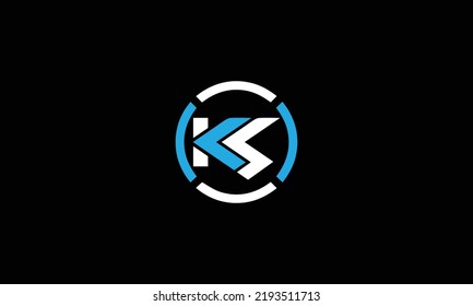 KK, KS abstract letters logo monogram.