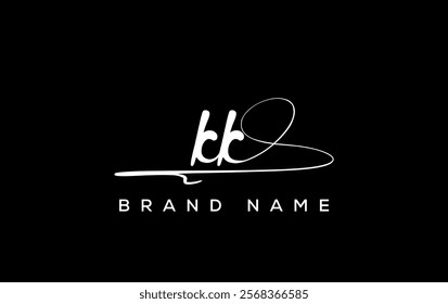 KK letter beauty handwriting vector logo. 