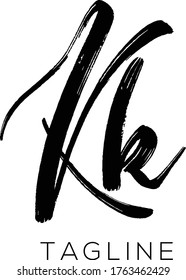 Diseño de logotipo inicial de la letra KK, plantilla de vector