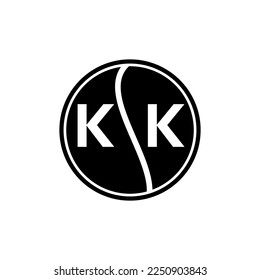 KK letter logo design.KK creative initial KK letter logo design . KK creative initials letter logo concept. 	
