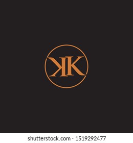 KK letter logo design vector