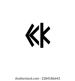 KK Letter  simple monogram logo design vector