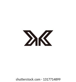 kk letter vector logo