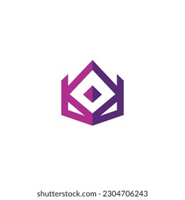 Ilustración de vectores de diseño con logotipo KK. Diseño de iconos K