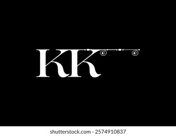 KK logo design vector initial design
