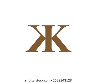 PLANTILLA de Vector de diseño de logotipo KK. KK