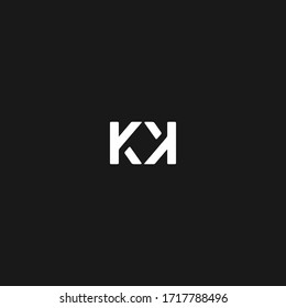 KK Logo design vector in unique custom font