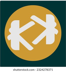 KK logotype identity vector template icon