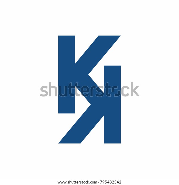 Kk Monogram Logo 2 Stock Vector (Royalty Free) 795482542