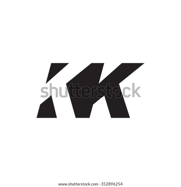 Kk Negative Space Letter Logo Stock Vector Royalty Free Shutterstock