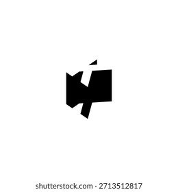 KK Negative Space Monogram Logo – Modern Minimal Lettermark Design