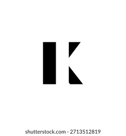 KK Negative Space Monogram Logo – Modern Minimal Lettermark Design