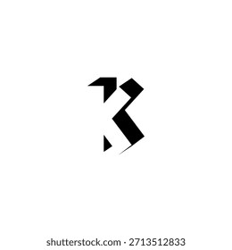 KK Negative Space Monogram Logo – Modern Minimal Lettermark Design