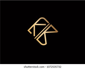 kk square shape Letter logo Design
