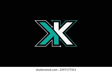 KK Technology monogram logo design