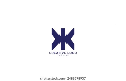 KK XK KX Abstractas inicial monograma letra alfabeto logo diseño