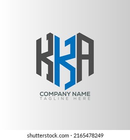 Logo de la carta KKA diseño creativo con gráfico vectorial