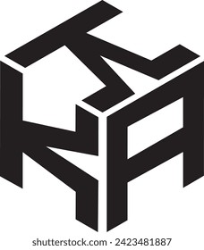 KKA Polygon logo design, symbol, icon, vector file, 