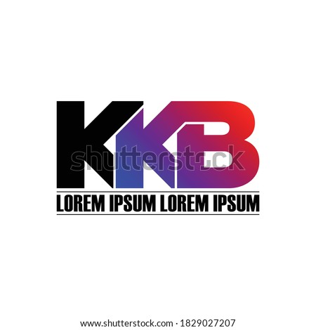 KKB letter monogram logo design vector