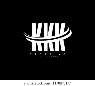 KKK Letter Creative Modern Monogram Elegant Three Swoosh Logo