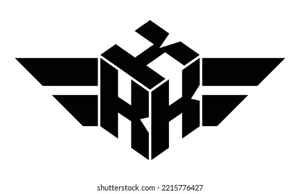 KKK three-letter gaming logo design vector template, monogram, abstract, wordmark, letter mark, business, typography, flat, minimalist, brand, initial letter logo, symbol, geometric,  isolated,
