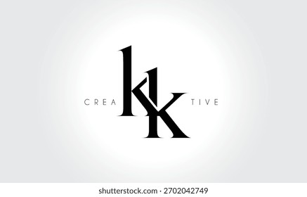 KKkk Elegant Serif Monogram Logo – Luxury Lowercase Typographic Lettermark for Modern Branding