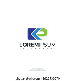 KKP letter logo icon illustration vector design Initial KP Vector Illustration