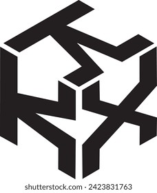 KKX Polygon logo design, icon, symbol, vector file, 