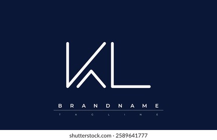 KL Abstract letter logo. This logo icon incorporate with abstract shape in the creative way