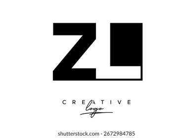 Logotipo creativo minimalista de espacio negativo de KL con monograma moderno para marca y logotipo de marca comercial con letras iniciales Diseño de logotipo para marca.