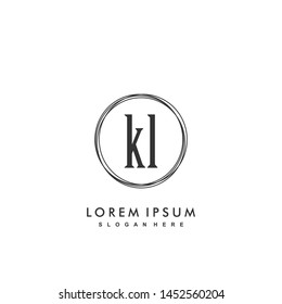 KL Initial beauty monogram logo vector