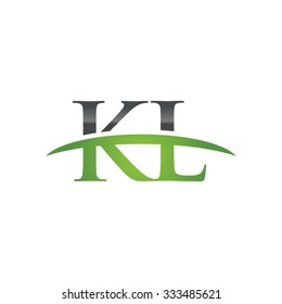 KL initial company green swoosh logo
