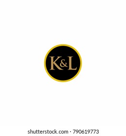 K&L Initial Letter Icon Logo Vector