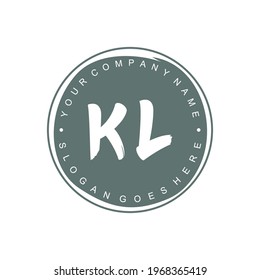 KL Logo inicial Branding Brush negocio de bodas