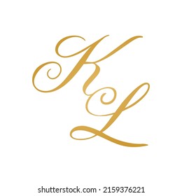 KL initial logo design vector stock