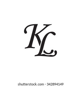 KL initial monogram logo