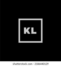 Kl Initial Monogram Logo Creative Square Stock Vector (Royalty Free ...