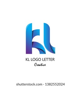 kl k l circle lowercase design of alphabet letter combination with infinity suitable as logo for a company or corporate business template design - Vector