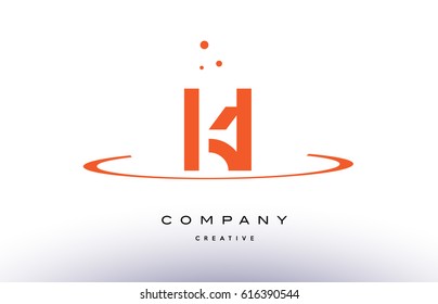 KL K L creative orange swoosh dots alphabet company letter logo design vector icon template