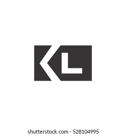 kl k l square logo vector