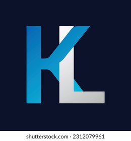 KL letter colorful logo in the circle. Vector Logo Illustration.