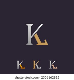 KL Letter Initial Logo Design Vector Template 